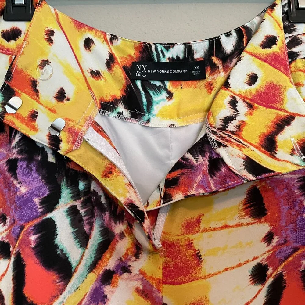 New York & Co, XS, Butterfly Outfit, Cropped Wide leg pants & Cold Shoulder top - Picture 5 of 13
